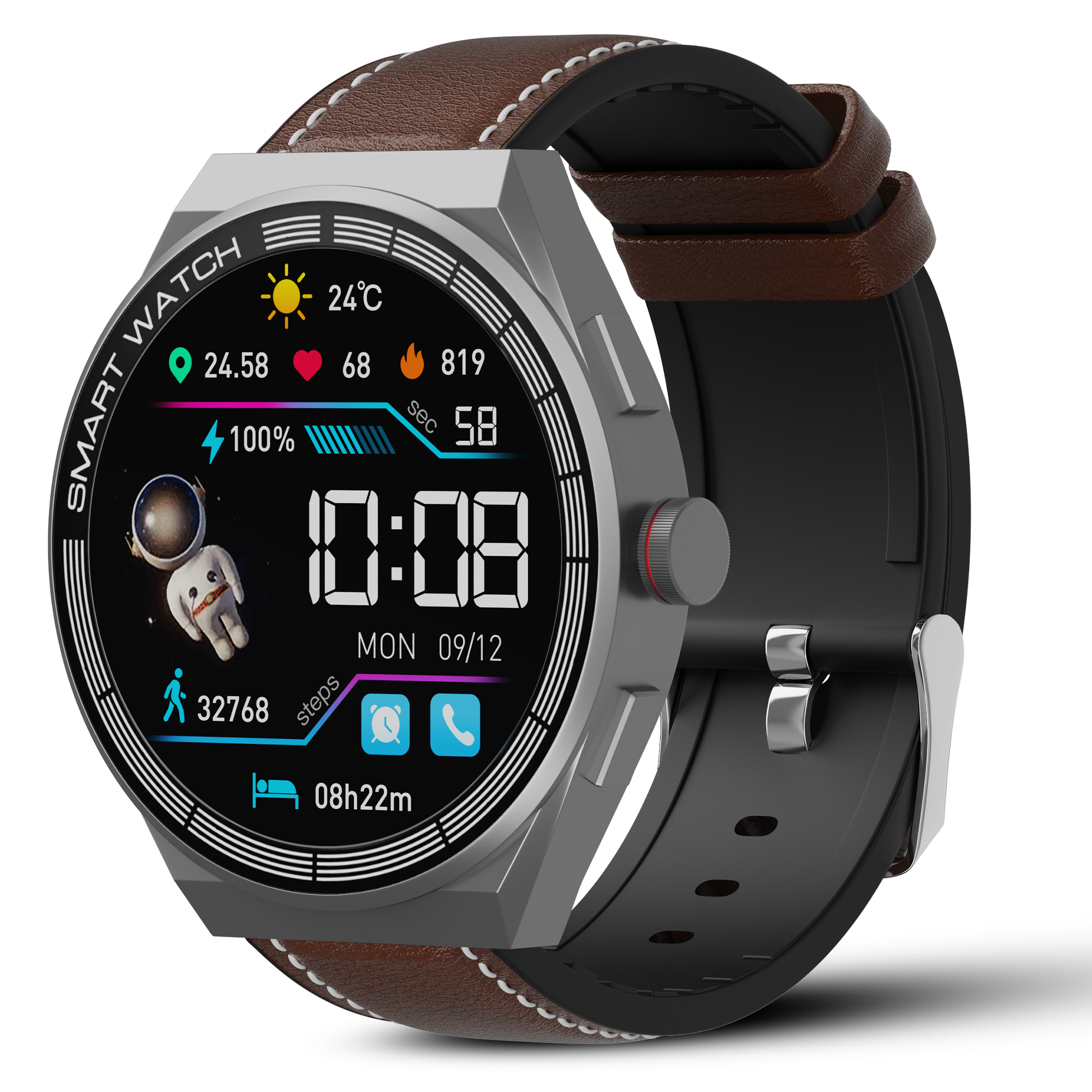 Round smartwatch hot sale