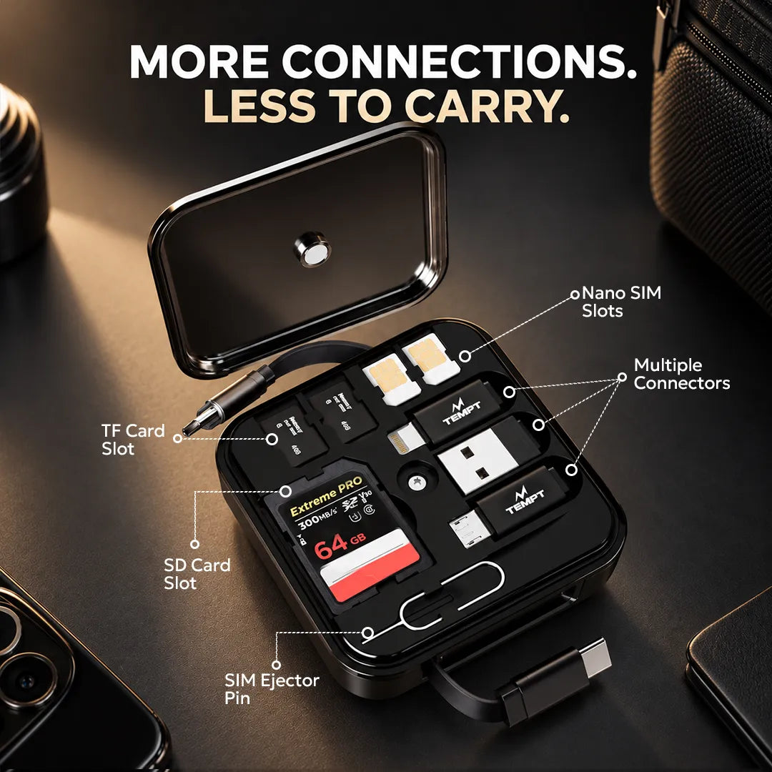konekt_Black_color_more_connections_less_to_carry_temptindia