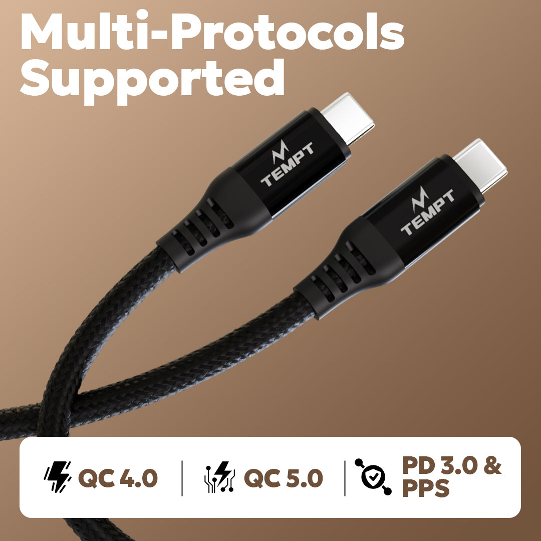 Tempt Blitz 100W Quick Charge Cable Multi Protocol Support Cable