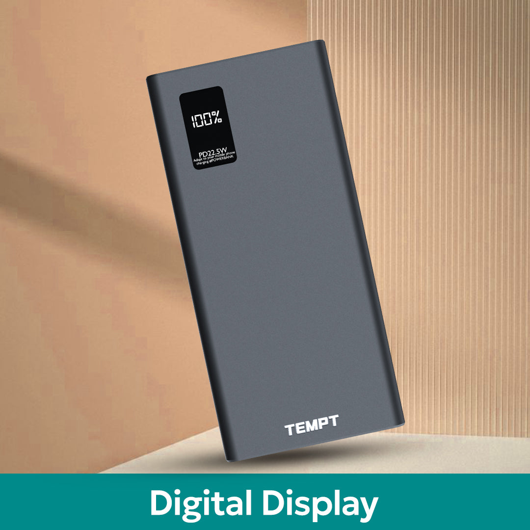 Tempt Booster Pro 10K Smart Digital Display Mobile Power Bank Portable Charger Power Banks