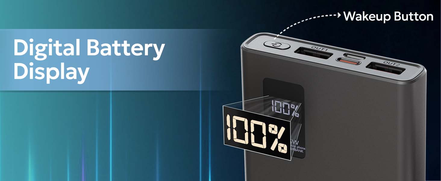 Tempt Booster Pro 10K Digital LED Battery Display Portable Power Bank
