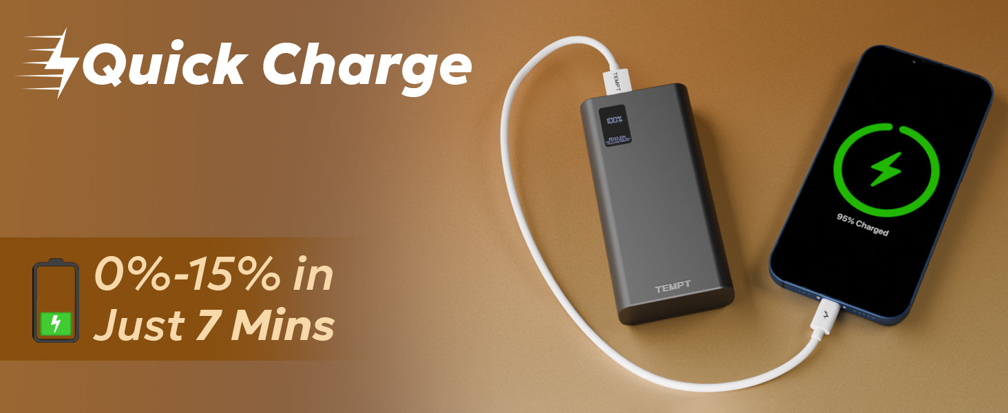 Tempt Booster Pro 20K Quick Charge Fast Charging Mobile Power Bank Power Bank