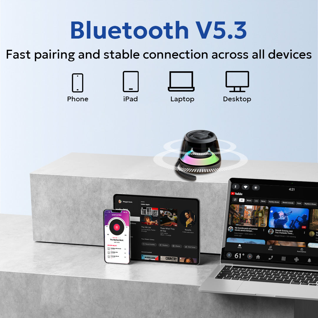 Tempt Cameo Bluetooth 5.3 Portable BT Speaker Wireless Bluetooth Speaker