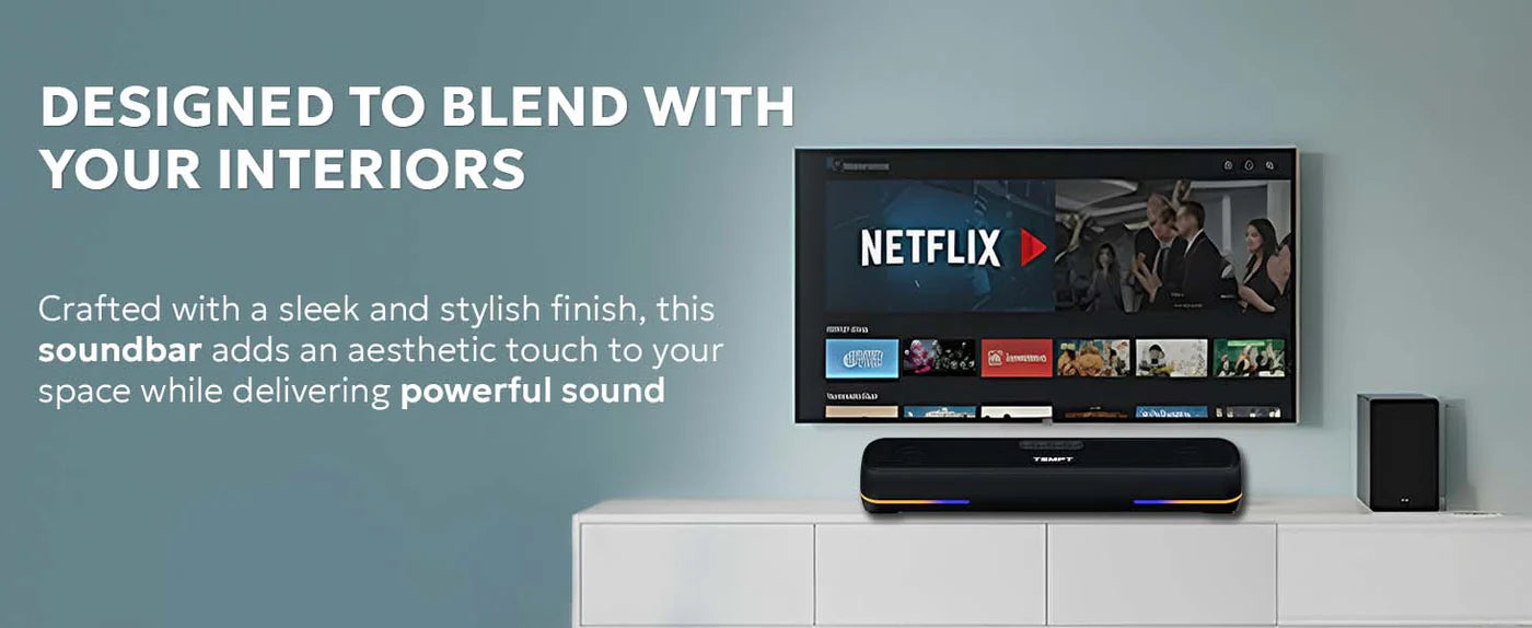 Tempt Cinebar Smart Soundbar Home Theater Soundbar for TV