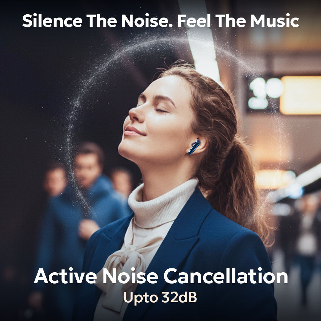 Tempt CultPro 32dB Active Noise Cancellation Wireless Earbuds Best Noise Cancelling Earbuds