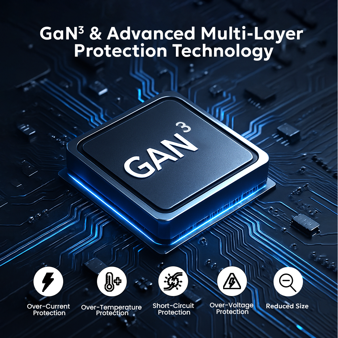 Tempt Elite Travel X GaN3 USB C Charger with Advanced Protection Fast Charging Adapter