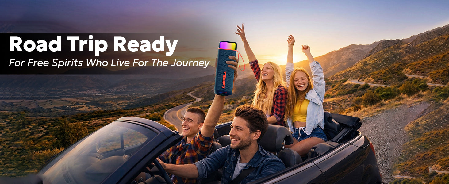 Tempt Enigma road trip ready mobile speaker portable bluetooth speaker for travel