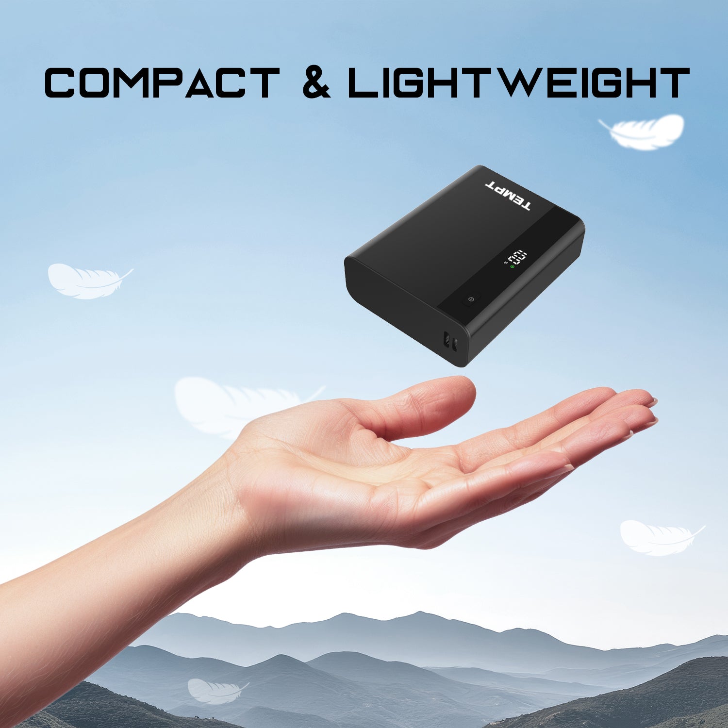 Tempt Fuel 10K Compact Lightweight Small Power Bank Portable Charger Power Banks
