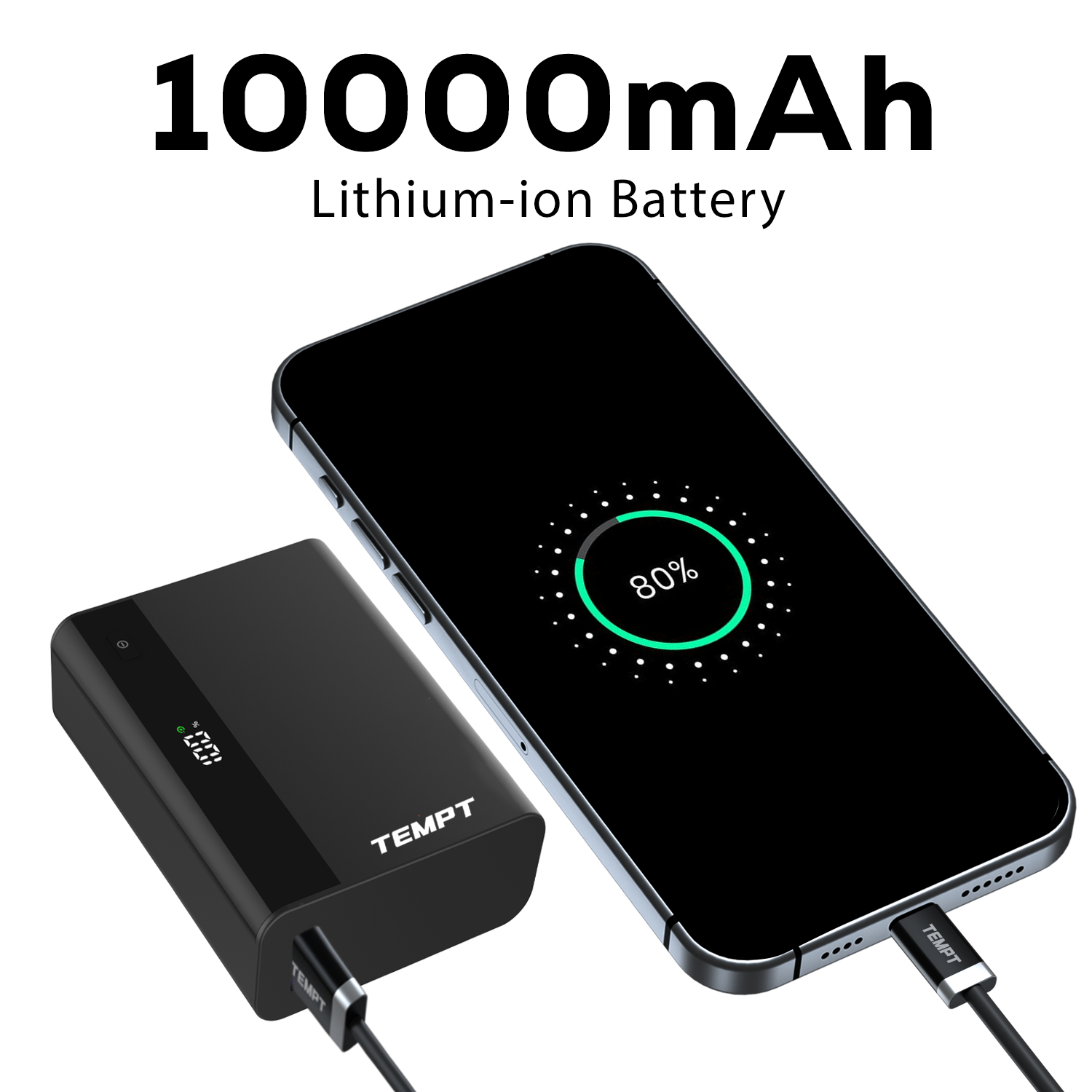 tempt fuel powerbank compact powerful lithium battery..