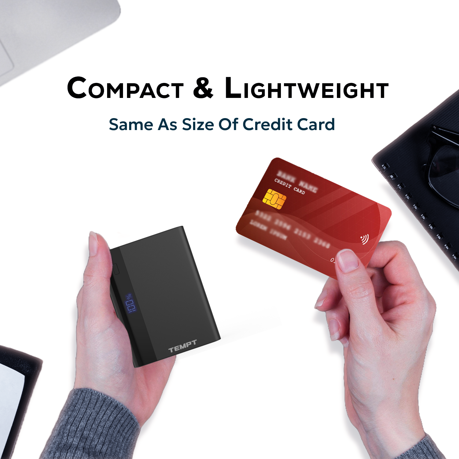 temptfuel powerbank compact lightweight