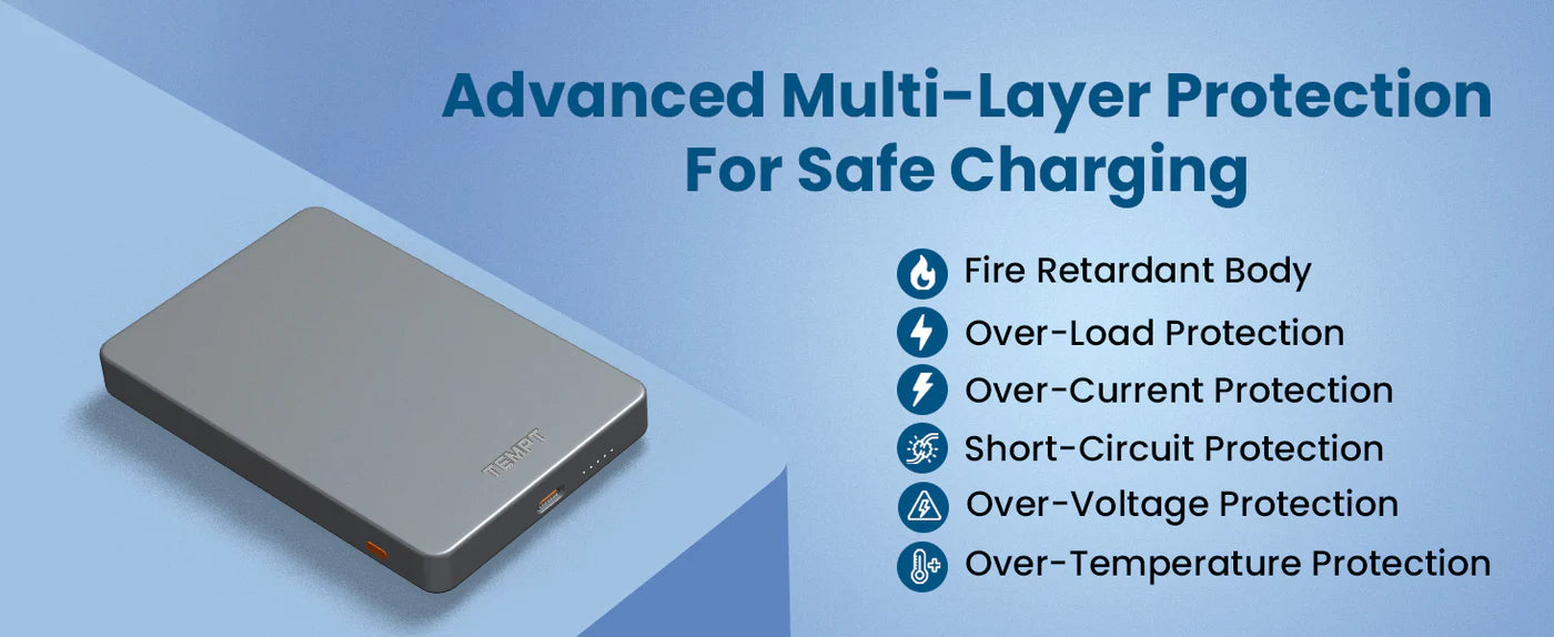 Tempt Joos Mag 10K Advanced Safety Protection Mobile Power Bank Portable Charger