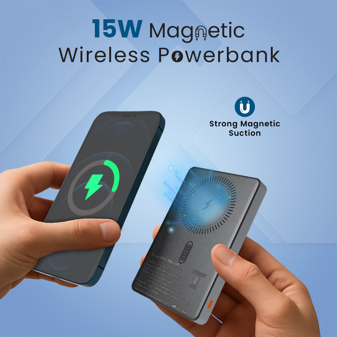 Tempt Joos Mag 10K 15W Magnetic Wireless Power Bank Phone Charger