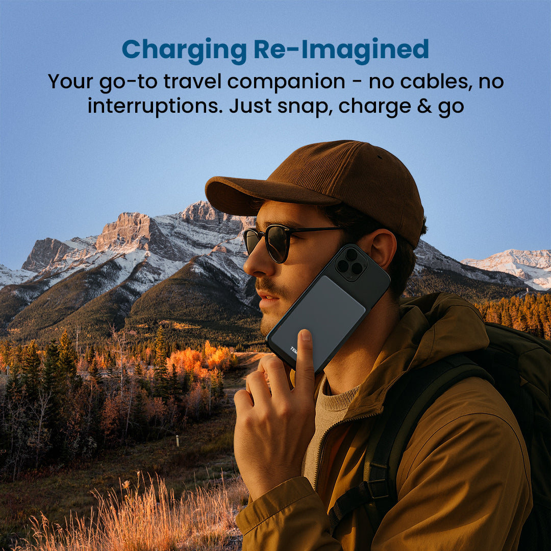 Tempt Joos Mag 10K Travel Friendly Wireless Power Bank Portable Charger