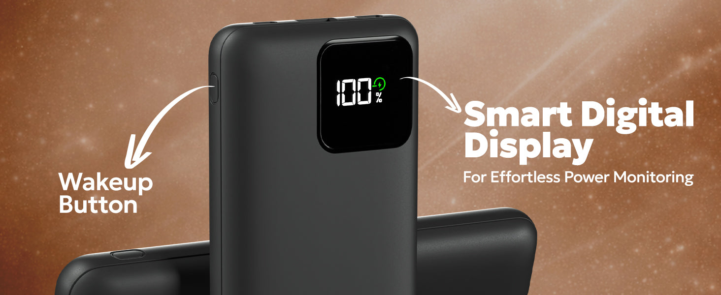 Tempt Joos QCPD 10K Smart Digital Battery Display Portable Power Bank