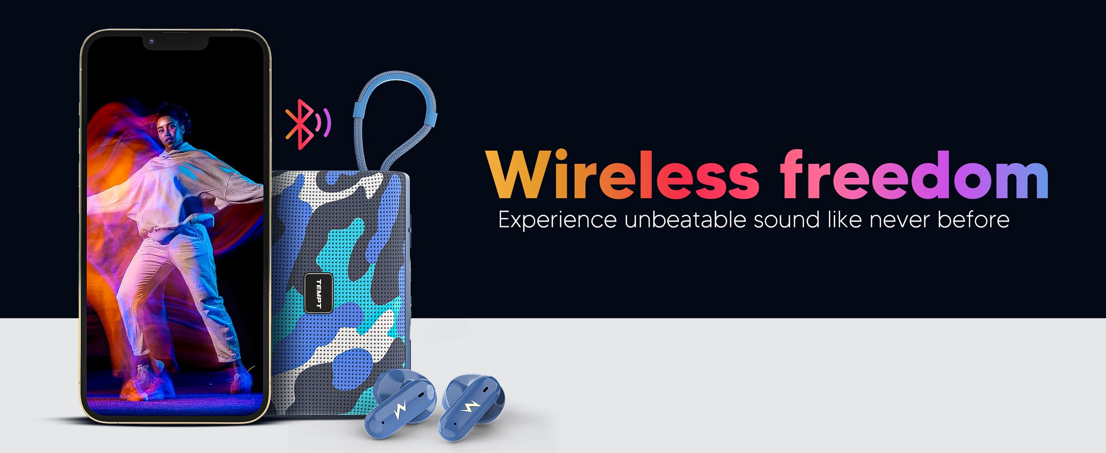 Tempt Juggler bluetooth speaker with wireless connectivity for music portable speaker