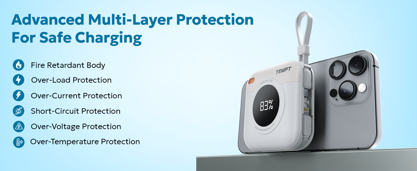 Tempt MagMini Advanced Safety Protection Fast Charging Power Bank