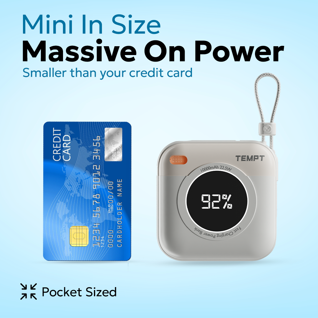 Tempt MagMini Small Power Bank Compact Portable Charger Power Banks