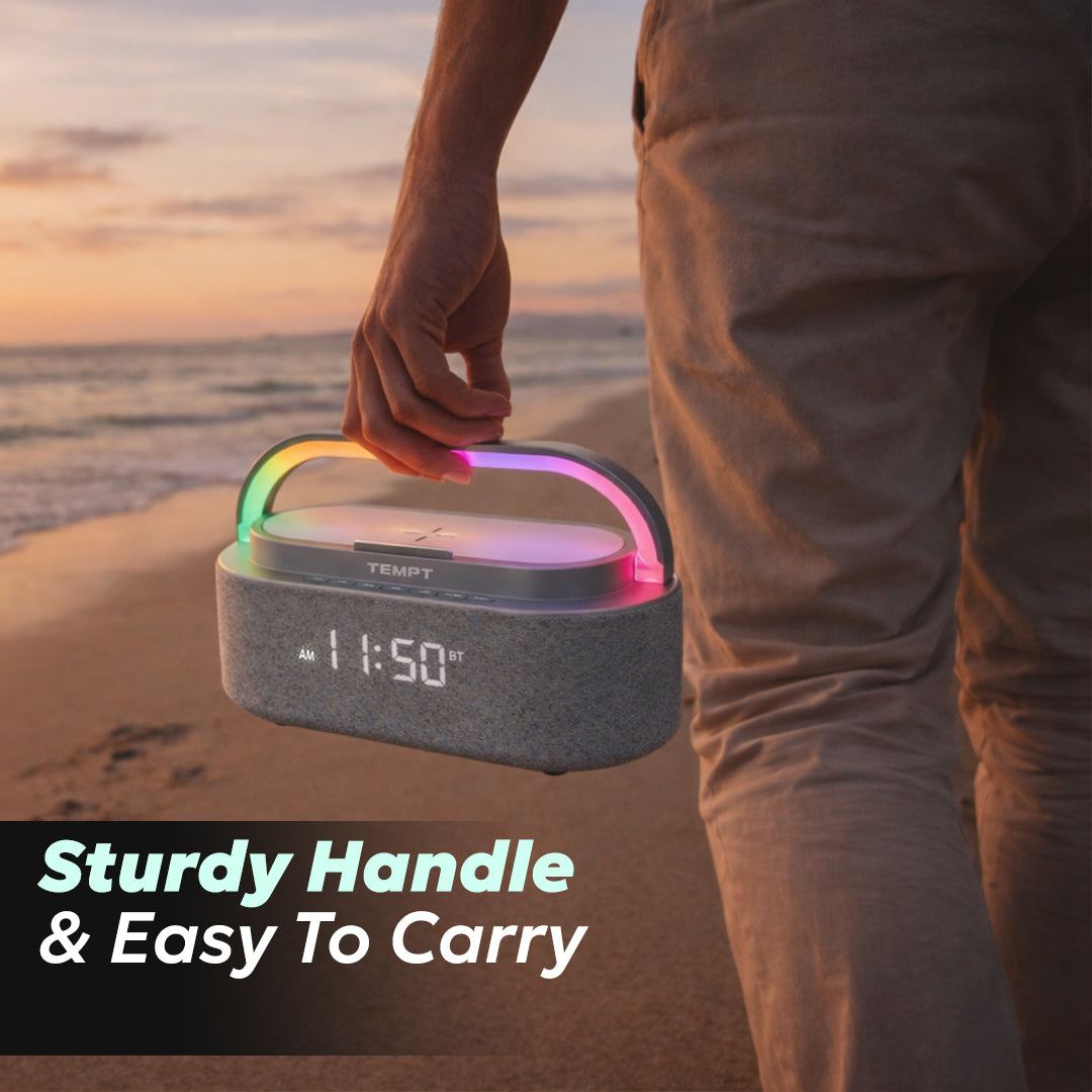 Tempt Privee Fusion Portable Bluetooth Speaker with Sturdy Carry Handle Portable Speaker
