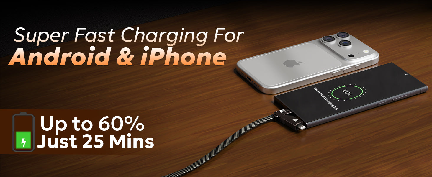 Tempt QuadCharge Fast Charging Cable for Android and iPhone Multi Device Charging Cable Category