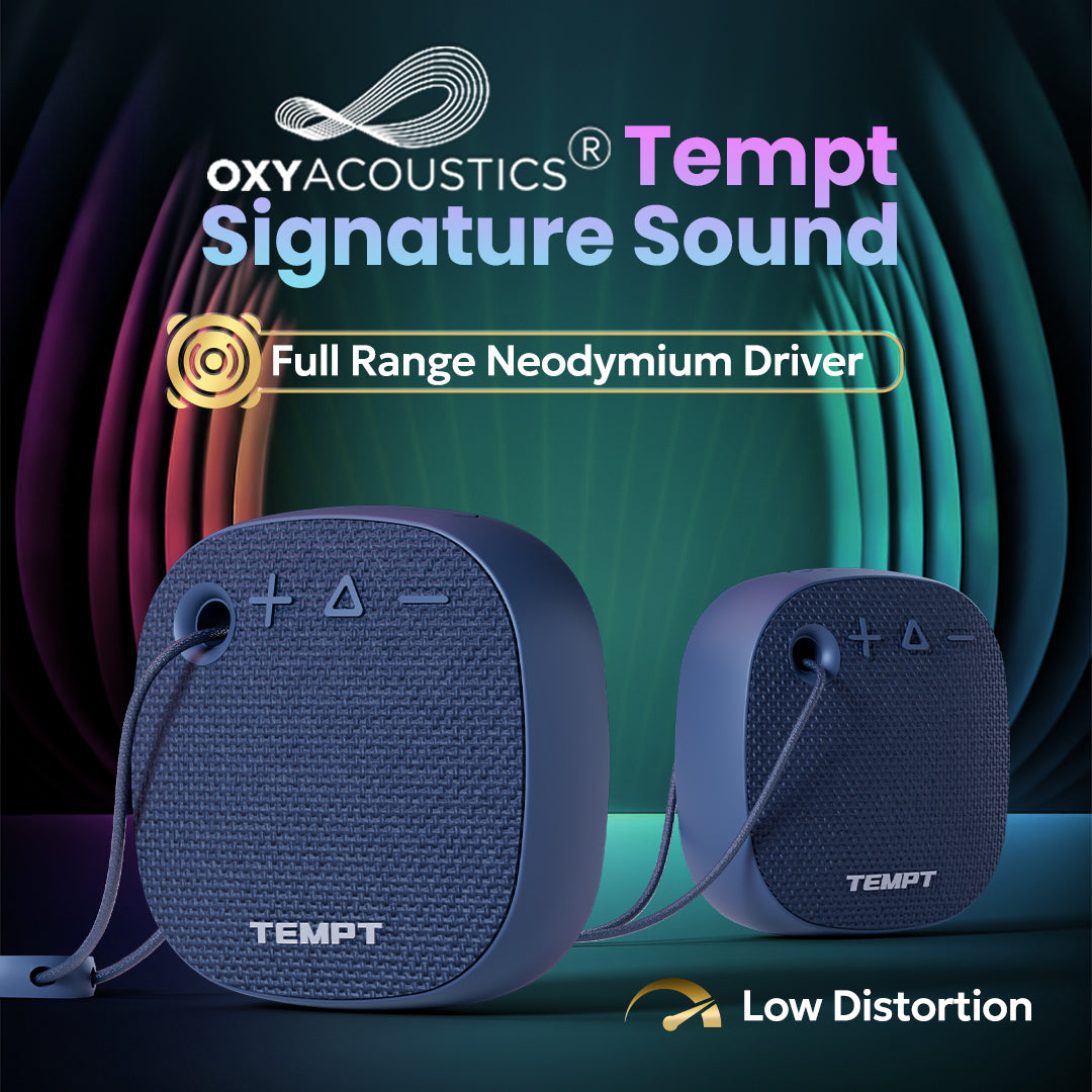Tempt Rebel Air Signature Sound Wireless Bluetooth Speaker with Neodymium Driver