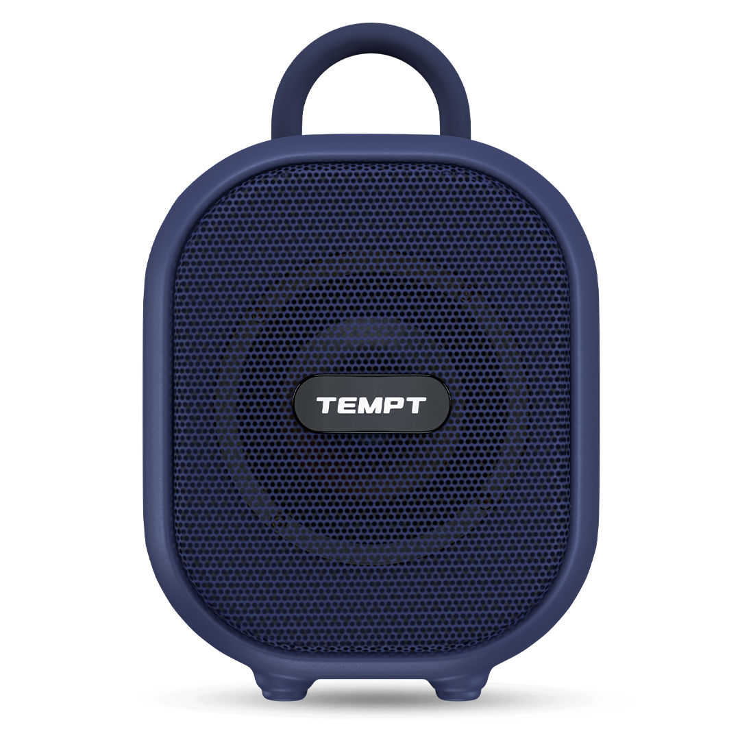 Tempt Rebel small bluetooth speaker compact front design portable speaker blue