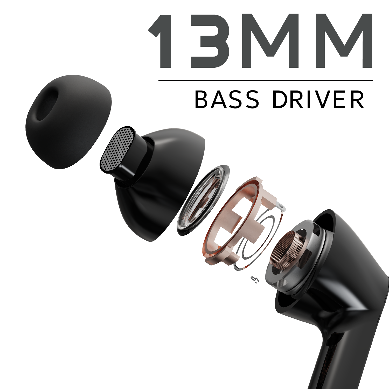 Tempt Thunder X 13mm Bass Driver Best Sound Quality Wireless Earbuds