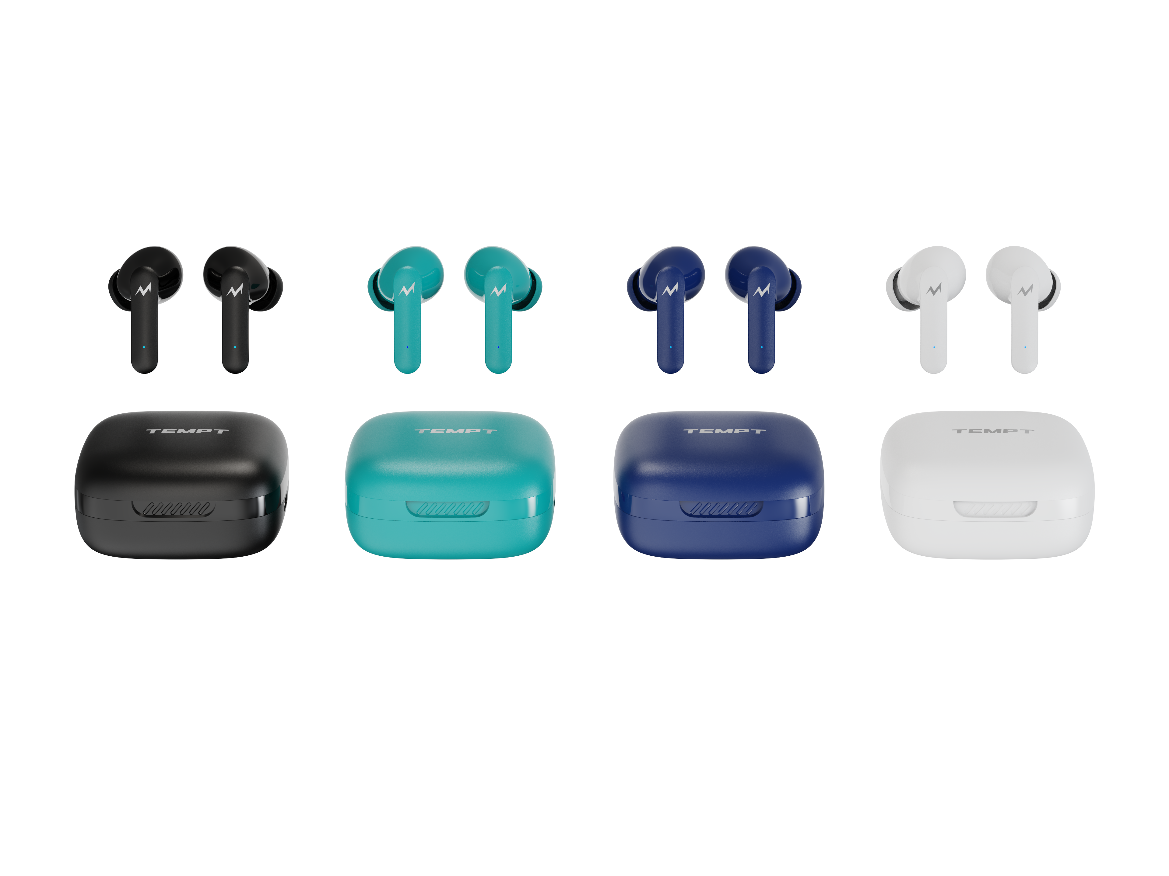Tempt Thunder X Wireless Earbuds Color Variants Black Teal Blue White