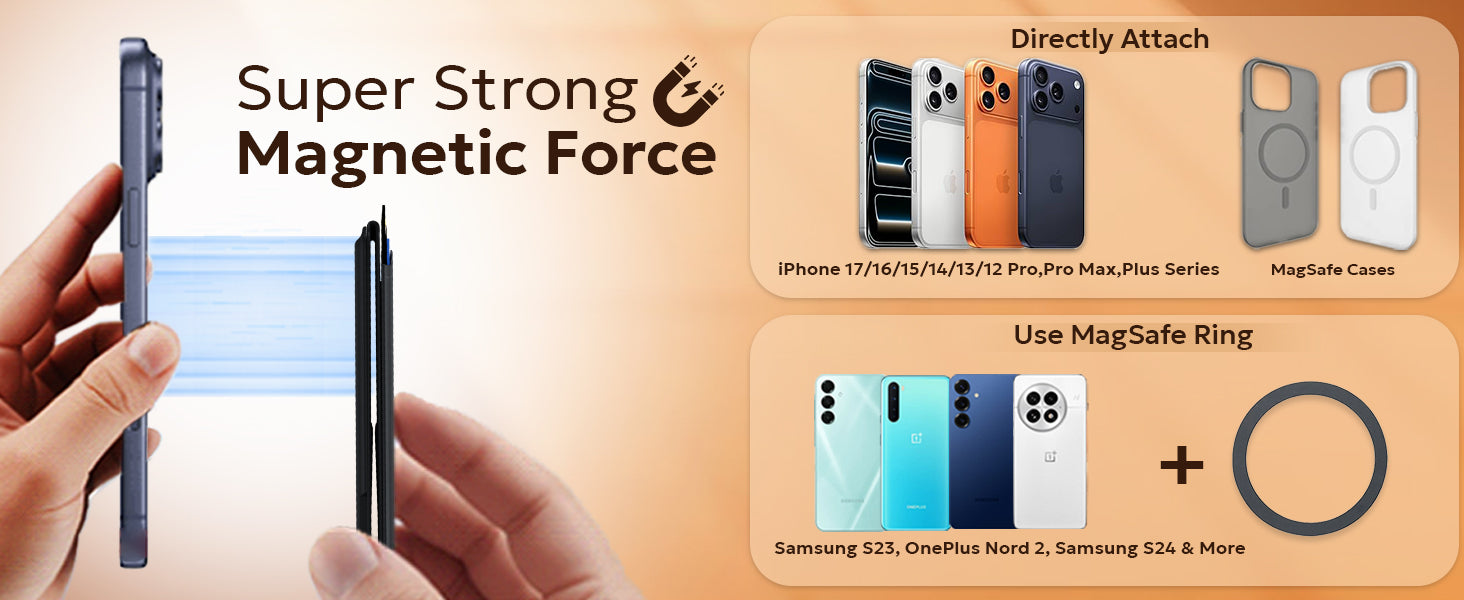 Tempt Trigo Magnetic Wireless Charger Strong Magnetic Grip Wireless Charger