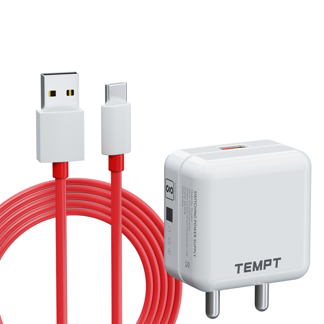 Tempt Turbo 65 Best USB-C Fast Charging Adapter Mobile Phone Charger