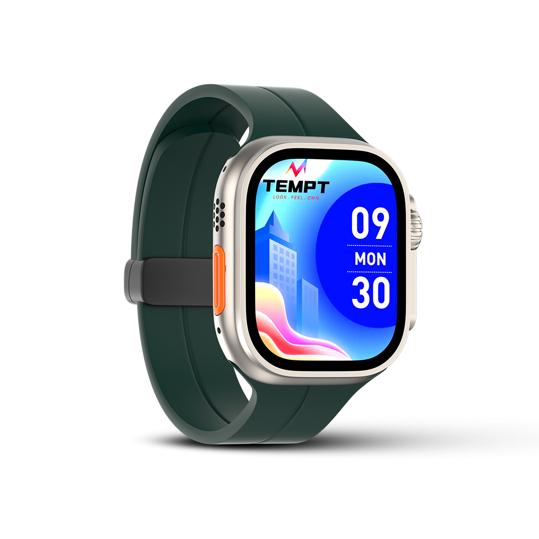 Tempt Verge Pro Blue Strap Smartwatch for Men and Women Smart Watch Category