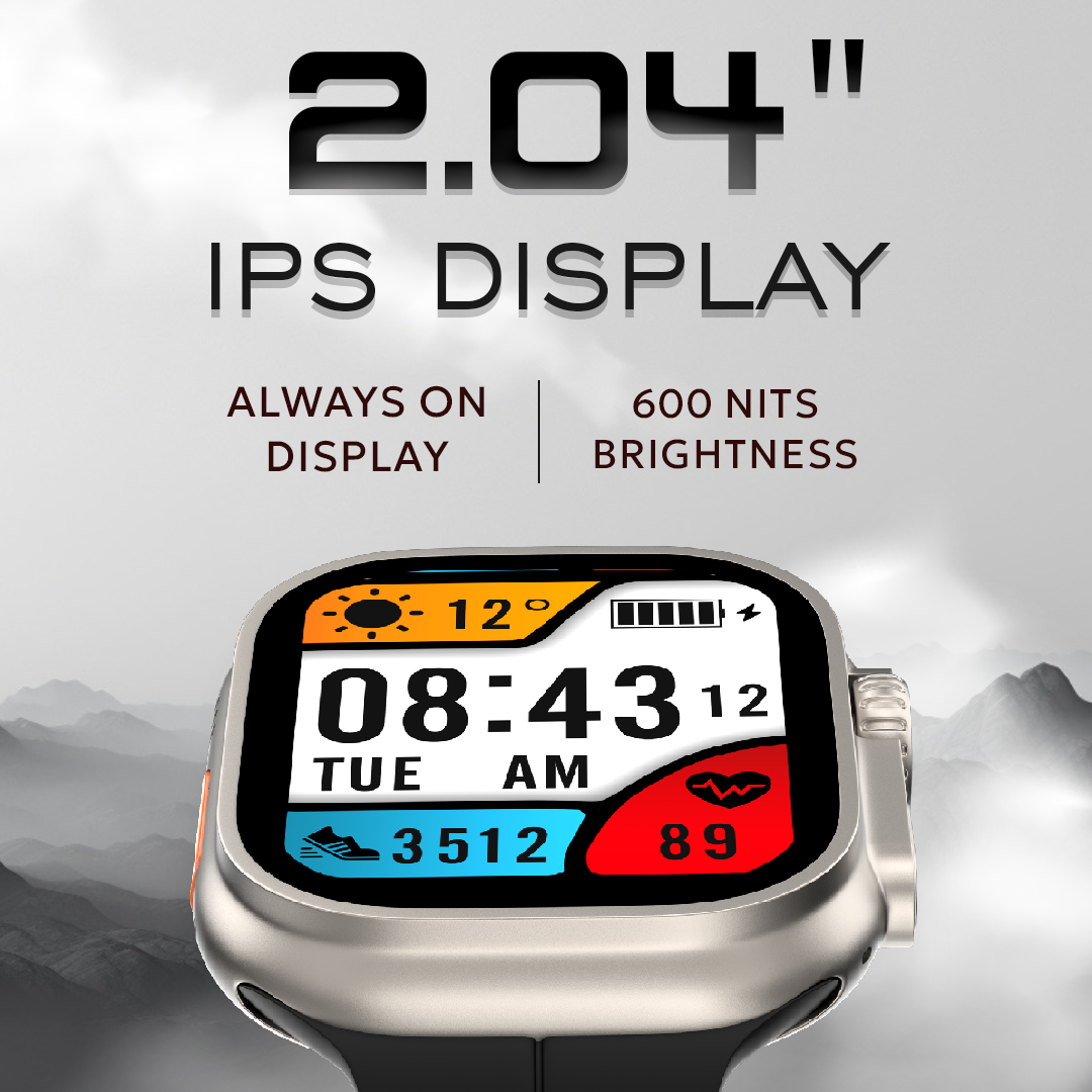 Tempt Verge Pro 2.04 Inch IPS Display Smartwatch Best Budget Smartwatch Smart Watch Category