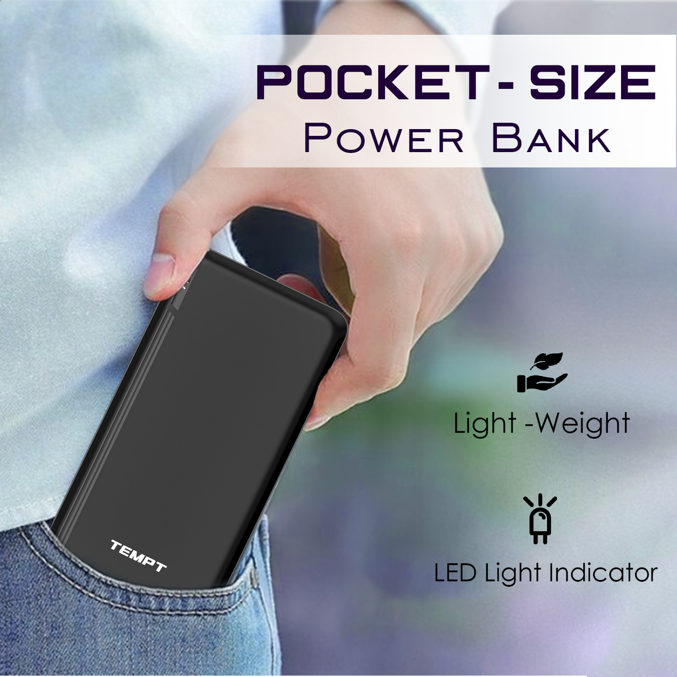 Charge Anywhere with Multi Port 10000mAh Power Bank