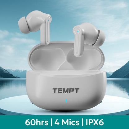 Tempt Dots Pro Truly Wireless Bluetooth Earbuds with Quad Mic