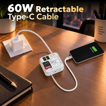 konekt_white_color_60w_retractable_type_c_cable_tempt_india