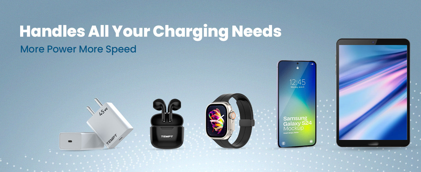 Tempt bolt 45 all in one charger for charging multiple device
