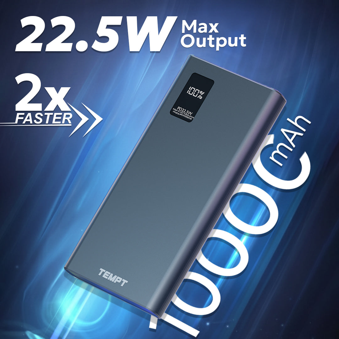 Tempt Booster Pro 10K 22.5W Fast Charging Power Bank Best Power Banks in India