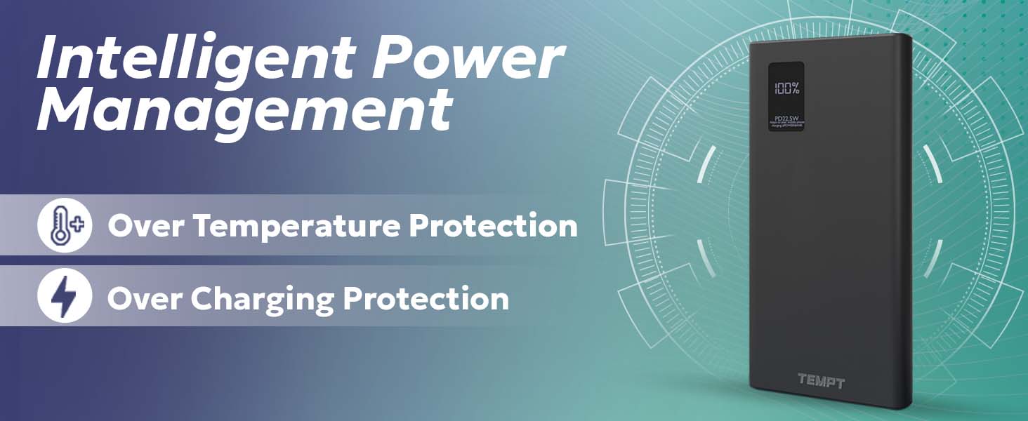 Tempt Booster Pro 10K Intelligent Power Management Phone Power Bank