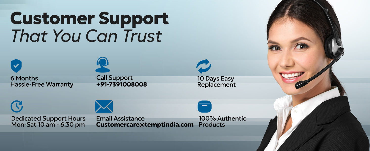 Tempt Booster Pro 20K Warranty And Customer Support Power Bank