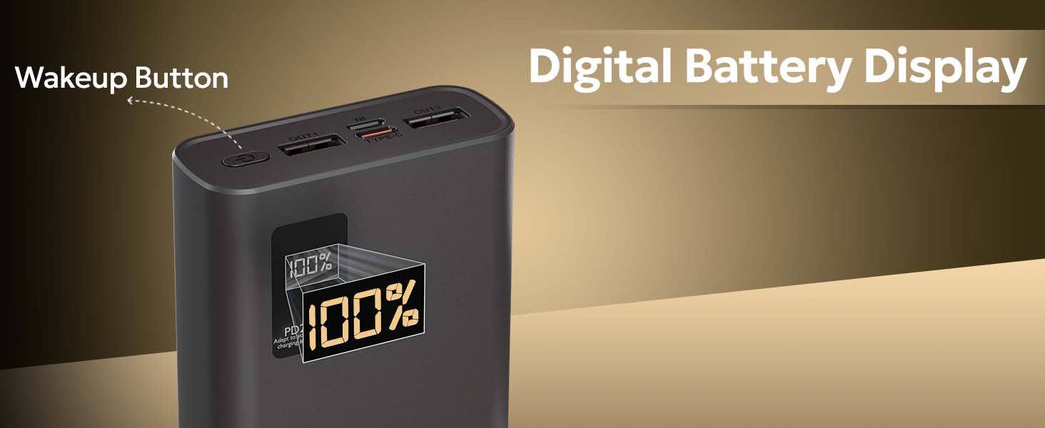 Tempt Booster Pro 20K Digital Battery Display Portable Charger Power Bank