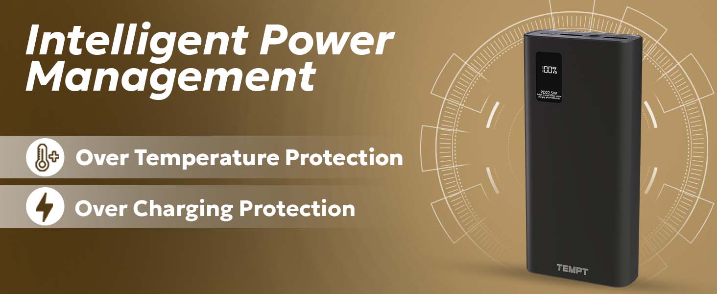 Tempt Booster Pro 20K Intelligent Power Management Mobile Power Bank Power Bank