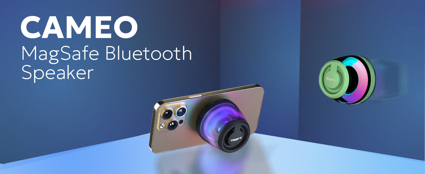 Tempt Cameo MagSafe Magnetic Mini Bluetooth Speaker Portable Speaker