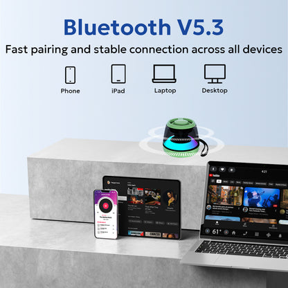  Tempt Cameo Green Bluetooth 5.3 Portable BT Speaker Wireless Bluetooth Speaker