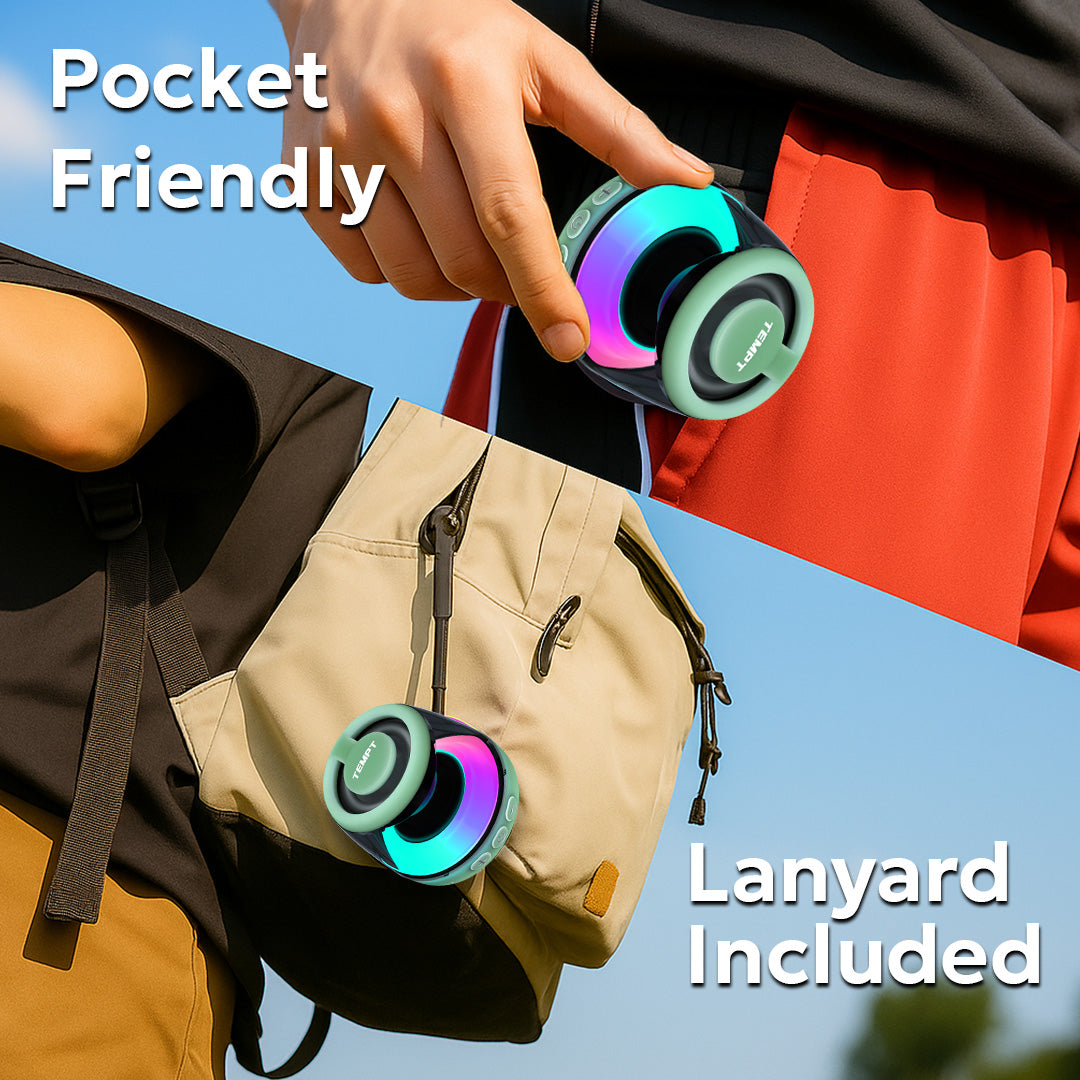 Tempt Cameo Green Pocket Friendly Portable Bluetooth Mini Speaker Small Portable Speaker