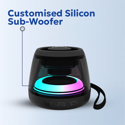  Tempt Cameo Grey Silicon Subwoofer Deep Bass Bluetooth Mini Speaker Sound Box Speaker