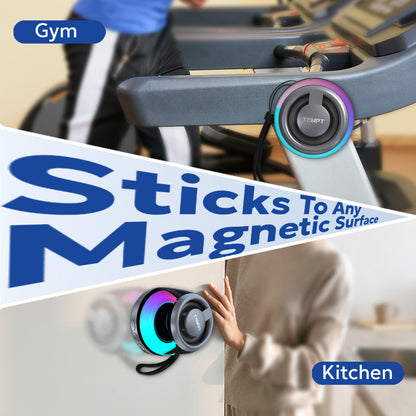  Tempt Cameo Grey Magnetic Stick Wireless Bluetooth Mini Speaker Portable Speaker