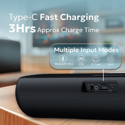 Tempt CineBar Wireless Soundbar with Type-C Fast Charging Smart Soundbar