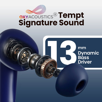 Tempt CultPro 13mm Dynamic Bass Driver Bluetooth Earbuds Best Bass Earbuds
