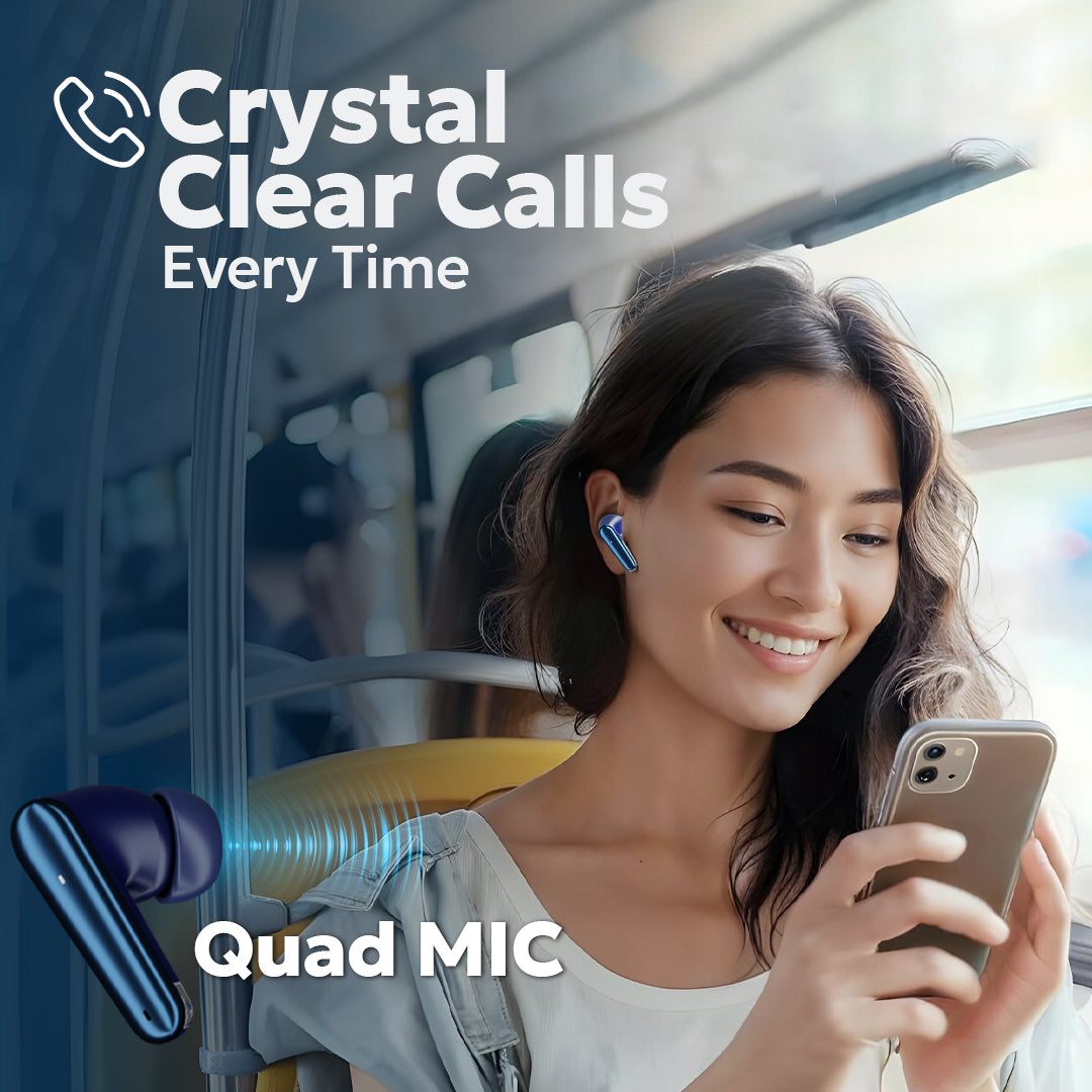 Tempt CultPro Quad Mic Clear Calls Wireless Earbuds Best Earbuds For Calls
