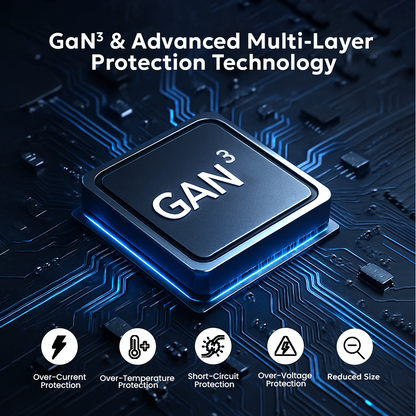 Tempt Elite Travel X GaN3 USB C Charger with Advanced Protection Fast Charging Adapter