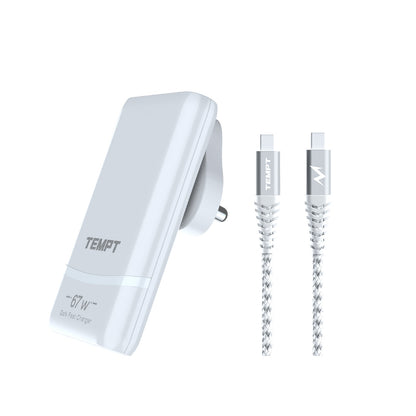 Tempt Elite Travel X USB C Charger C to C Fast Charging Adapter with Premium Cable